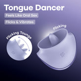 Satisfyer Tongue Dancer Rechargeable Flicking Stimulator Purple Clit Ticklers and Pulsators